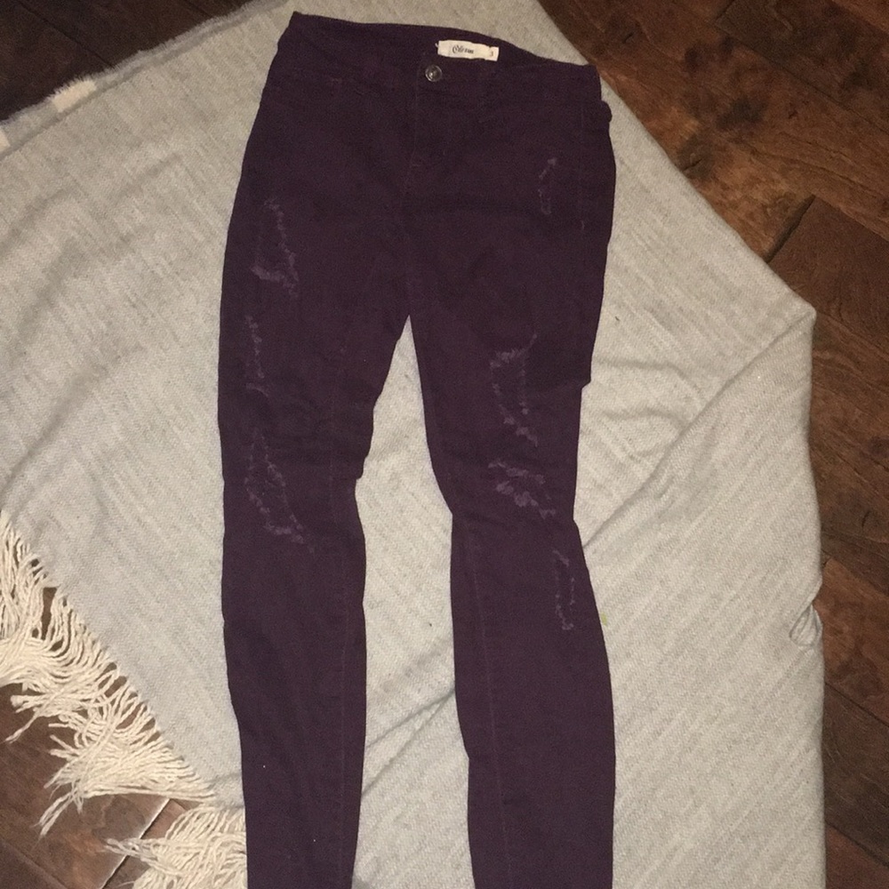 Purple jeans